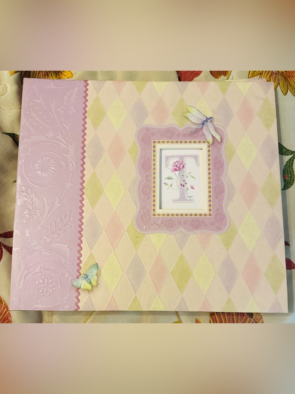K & Company 12" x 12" Juliana Diamonds Scrapbook Album & Stickers Butterfly Lot